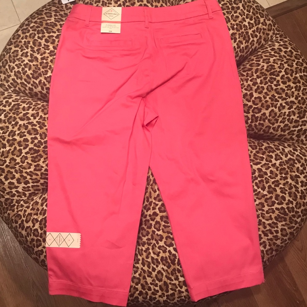 St. John’s Bay Secretly Slender Pink Crop Pants 6